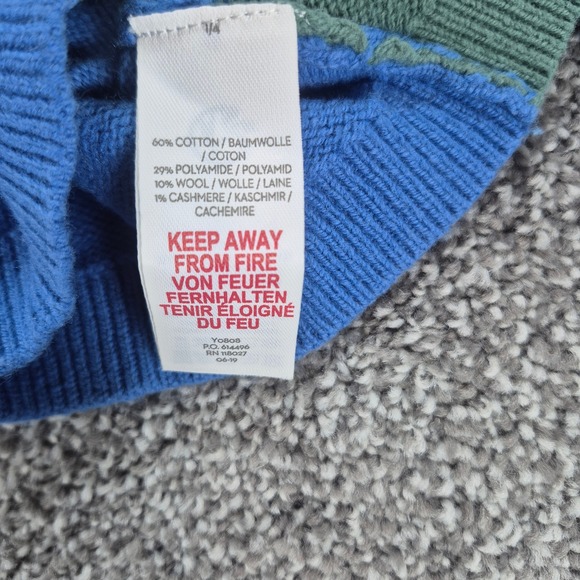 Baby Boden Intarsia Knit Sweater Size 3-6M Farm Cardigan Cotton Wool Cashmere - Picture 4 of 7